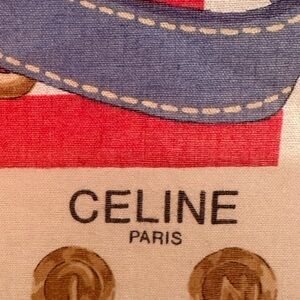 Celine Scarf with Red and Blue Details